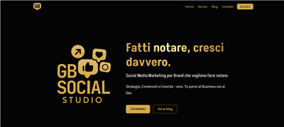 GB Social Studio - Sito web professionale per agenzia social media marketing con design moderno e responsive