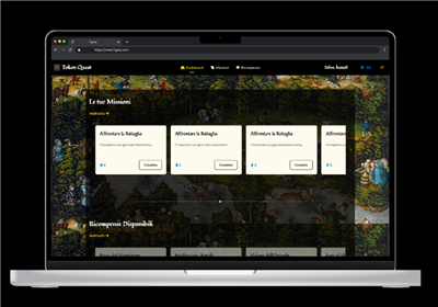 Token Quest - Web app React con gamification per gestione attività e produttività, design UX/UI fantasy